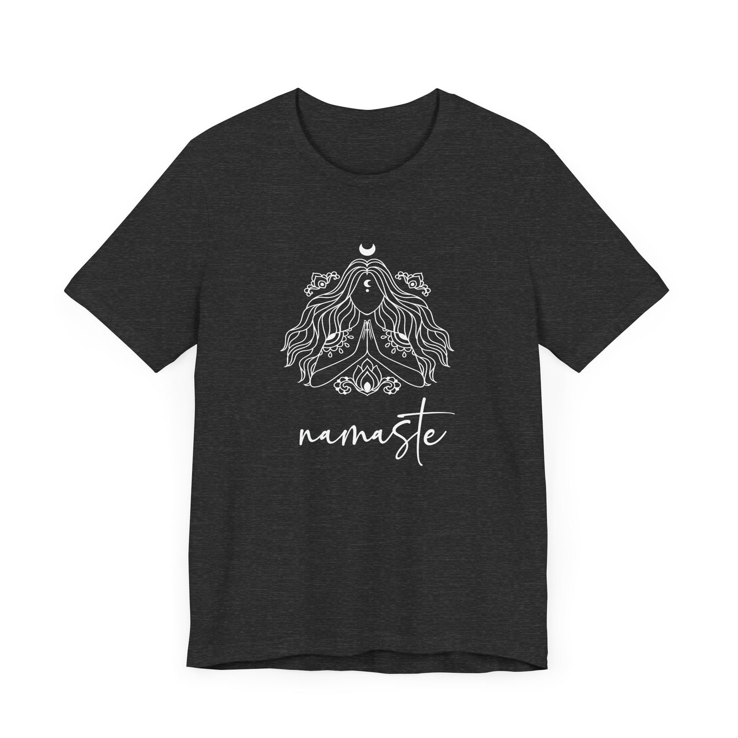 Namaste Meditation Unisex Tee Shirt, Yoga Hippy Boho Gift, Mystical Goddess Top, Mindfulness Focus