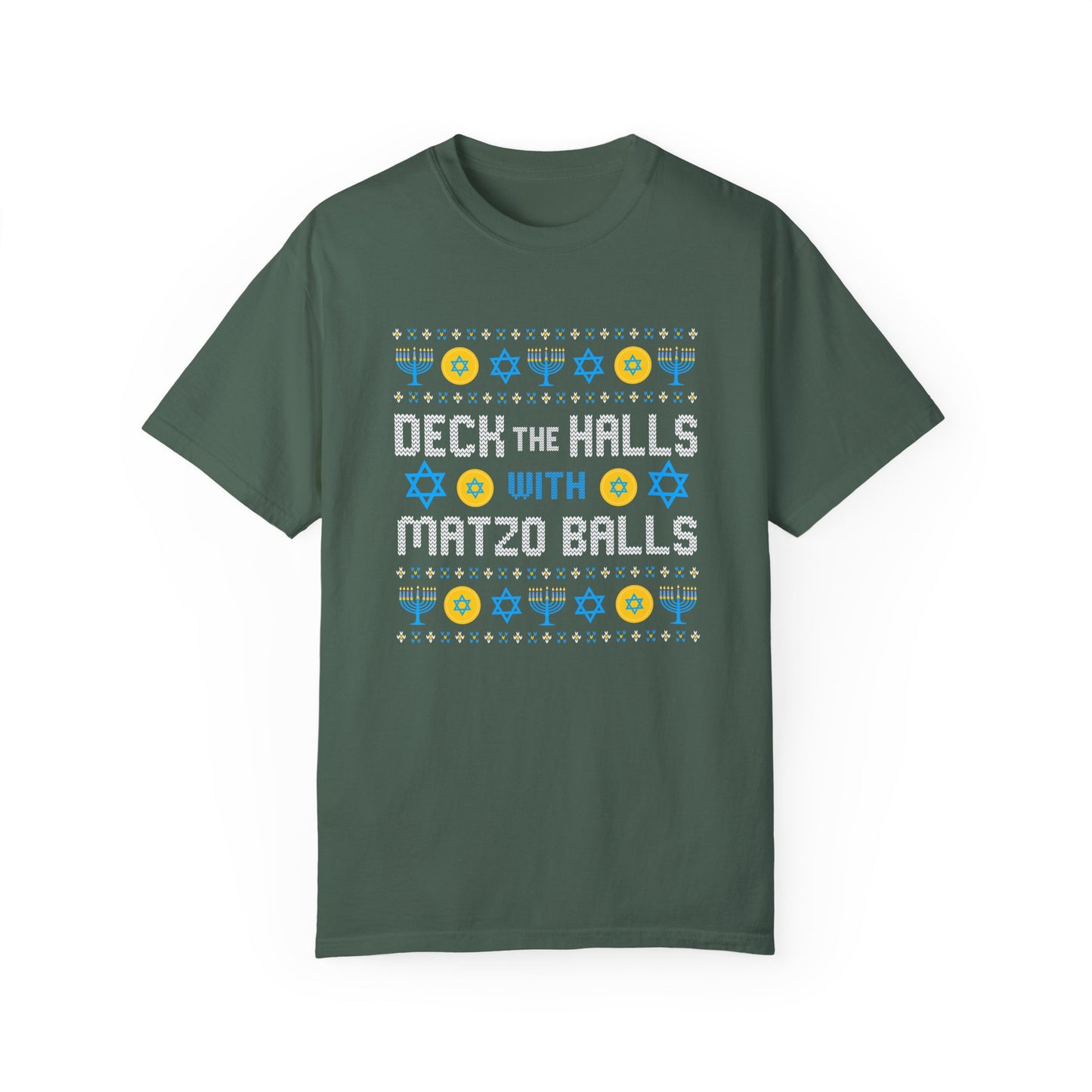 Deck the Halls with Matzo Balls T-Shirt – Funny Hanukkah Holiday Tee Unisex