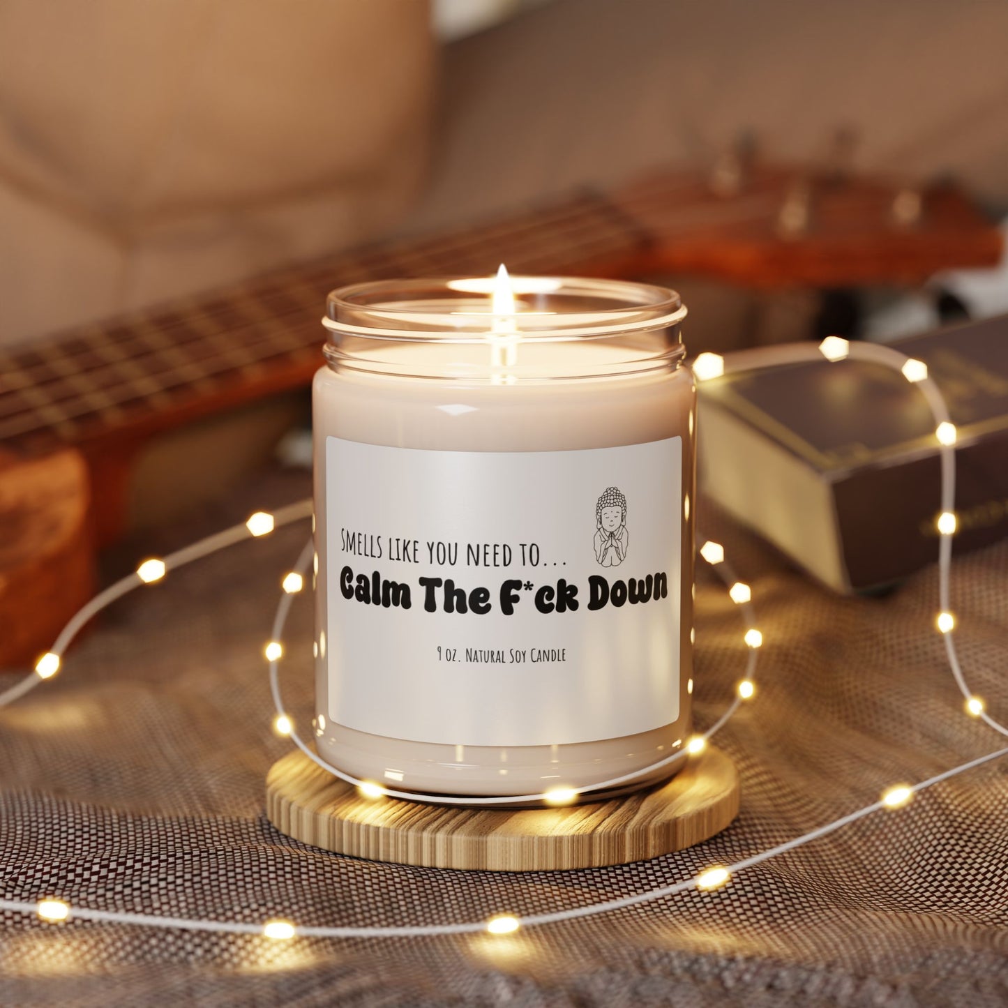 Smells Like You Need To Calm The F*ck Down Meditation Candle, Hippy Candle Gift, Zen Gift For Her/Him