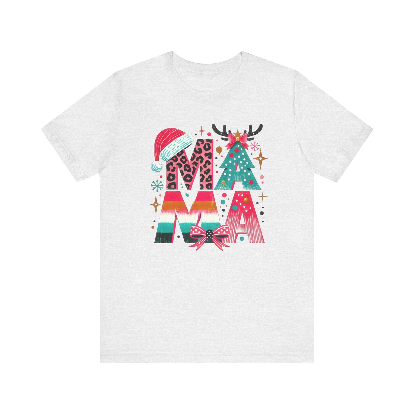 Colorful Christmas MOM T-Shirt – Fun Holiday Design for Moms, Festive Unisex Shirt for Celebrating the Season