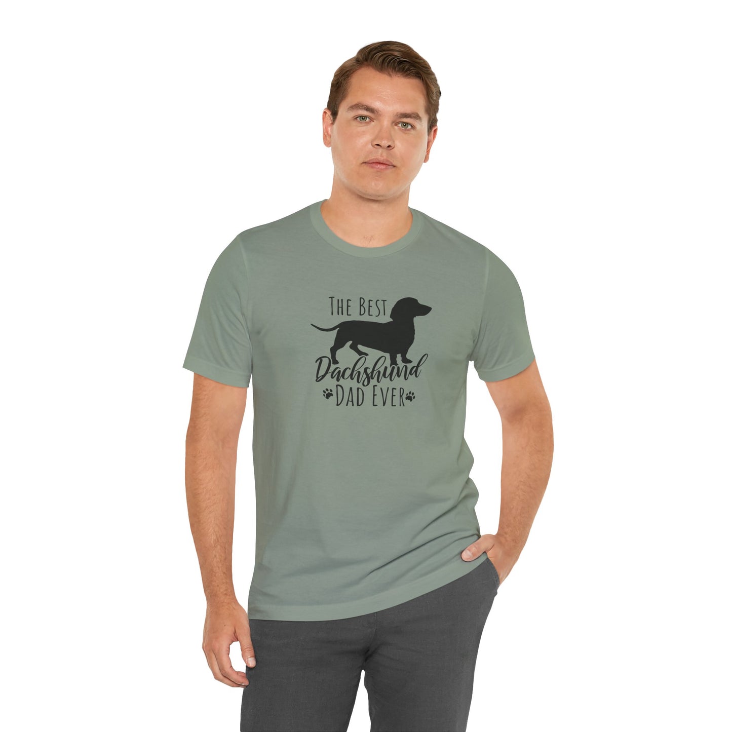 Best Dachshund Dad Tee – Cute & Comfortable T-Shirt for Proud Dachshund Dads Unisex Jersey Short Sleeve Tee
