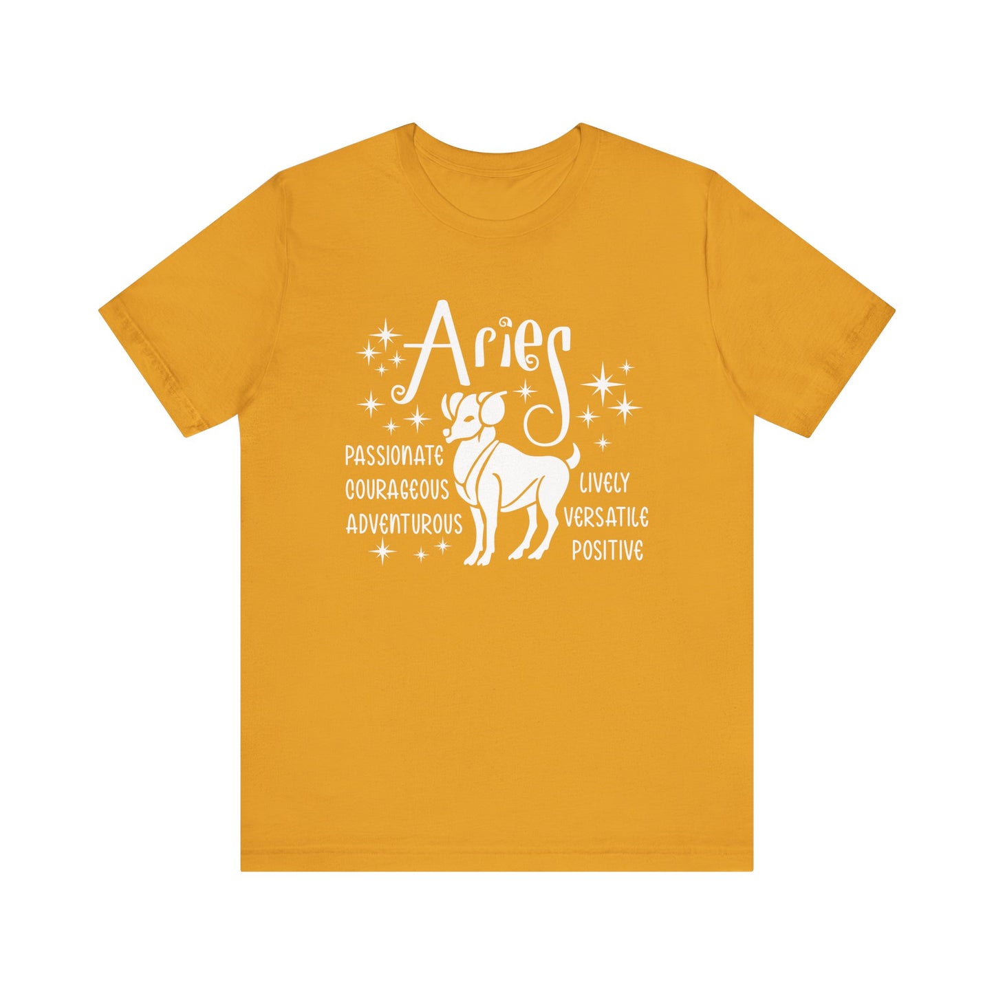 Aries Zodiac T-Shirt - Bold & Fiery Aries Tee for Astrological Lovers Unisex Jersey Short Sleeve Tee