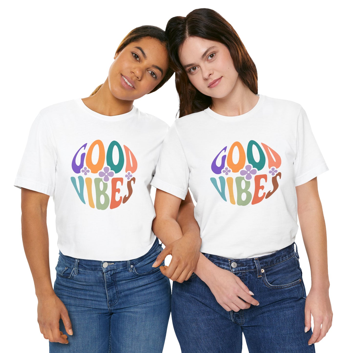 Good Vibes Retro Vintage Tee Unisex Jersey Short Sleeve Tee