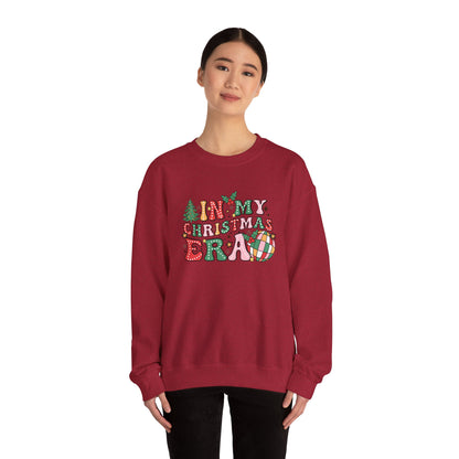 In My Christmas Era Sweatshirt – Groovy Holiday Doodle Design, Festive Gildan 18000 Crewneck, Cozy Unisex Sweater for Celebrating the Season