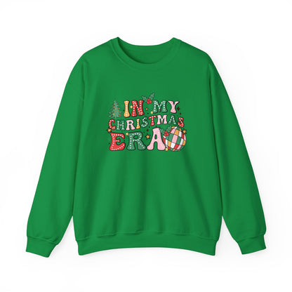 In My Christmas Era Sweatshirt – Groovy Holiday Doodle Design, Festive Gildan 18000 Crewneck, Cozy Unisex Sweater for Celebrating the Season