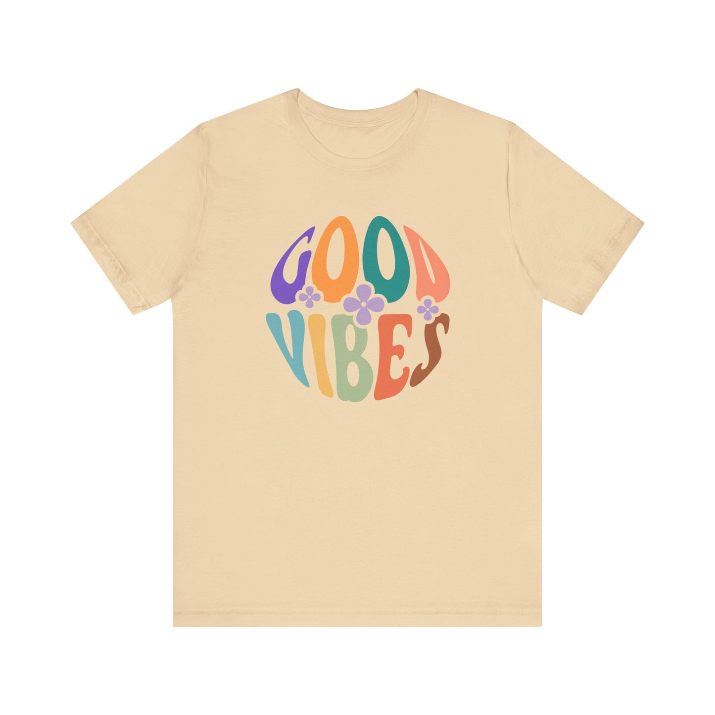 Good Vibes Retro Vintage Tee Unisex Jersey Short Sleeve Tee