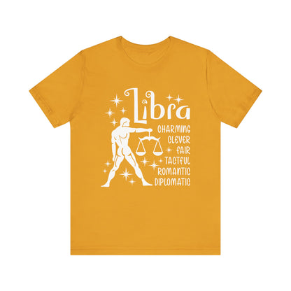 Libra Zodiac T-Shirt - Balanced & Charming Libra Tee for Astrology Lovers