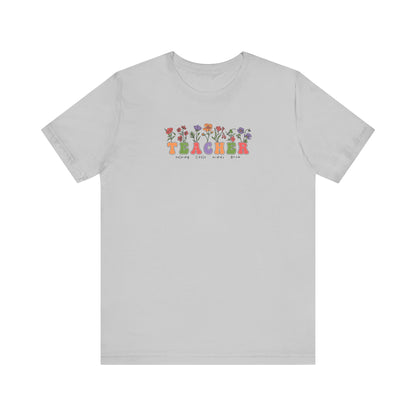 Helping Little Minds to Grow Teacher T-Shirt - Perfect Gift for Educators Unisex Jersey Short Sleeve Tee