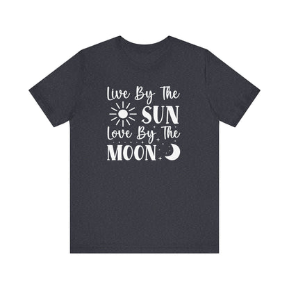 Live by the sun love by the moon gray tee