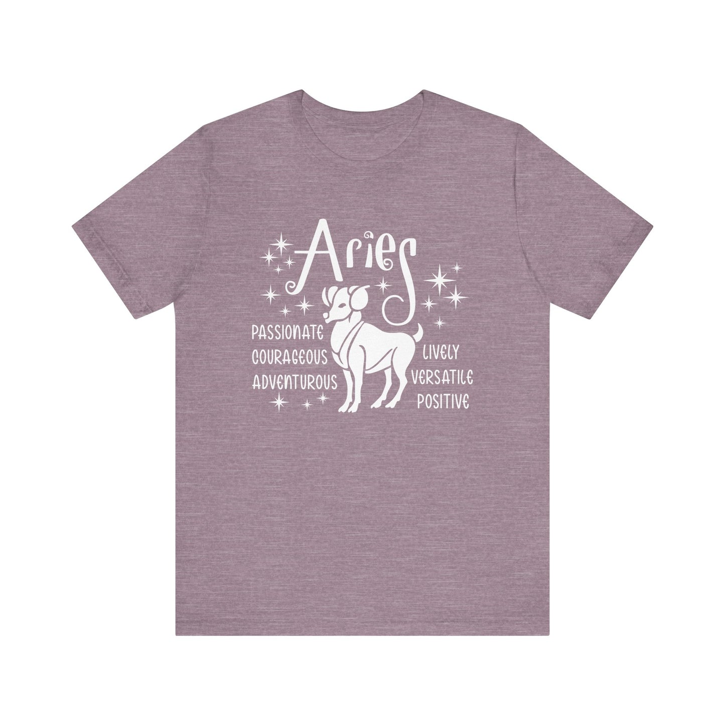 Aries Zodiac T-Shirt - Bold & Fiery Aries Tee for Astrological Lovers Unisex Jersey Short Sleeve Tee