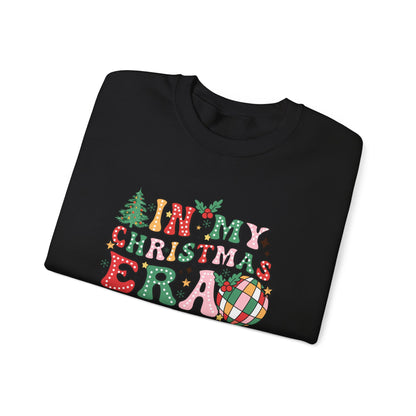 In My Christmas Era Sweatshirt – Groovy Holiday Doodle Design, Festive Gildan 18000 Crewneck, Cozy Unisex Sweater for Celebrating the Season