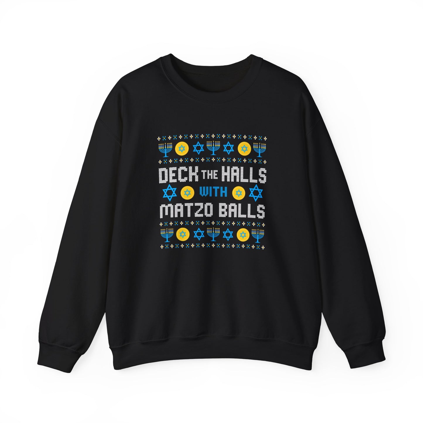 Deck the halls with matzo balls sweatshirt