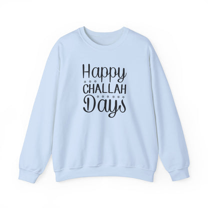 Happy Challah Days Sweatshirt - Cozy & Fun Holiday Apparel Unisex Heavy Blend™ Crewneck Sweatshirt