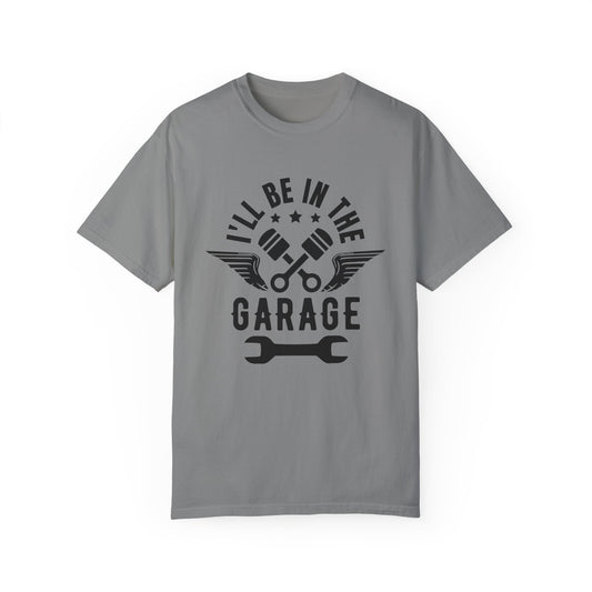 I'll Be In The Garage tee graphite