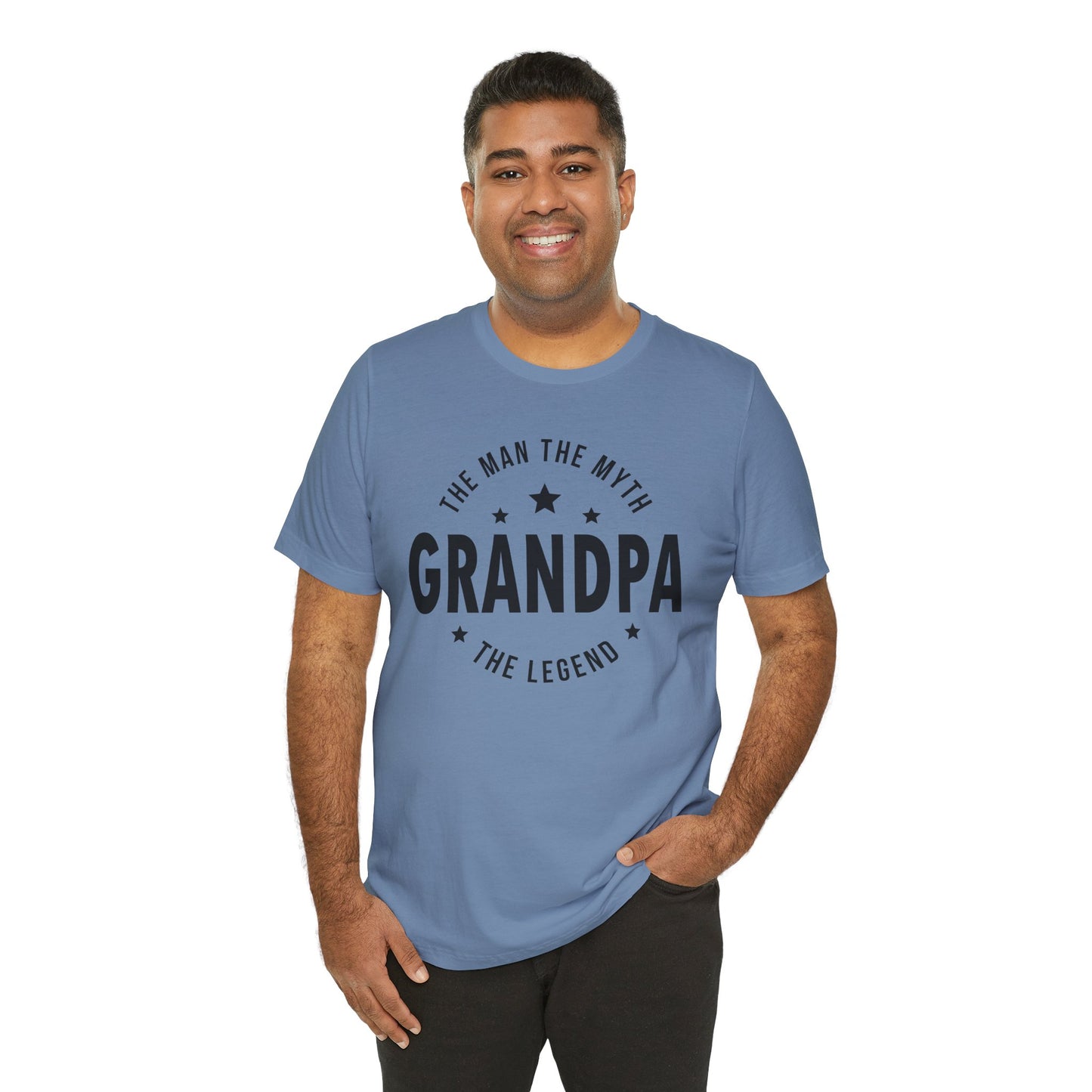 Grandpa: The Man, The Myth, The Legend T-Shirt - Perfect Gift for Grandfathers Unisex Jersey Short Sleeve Tee