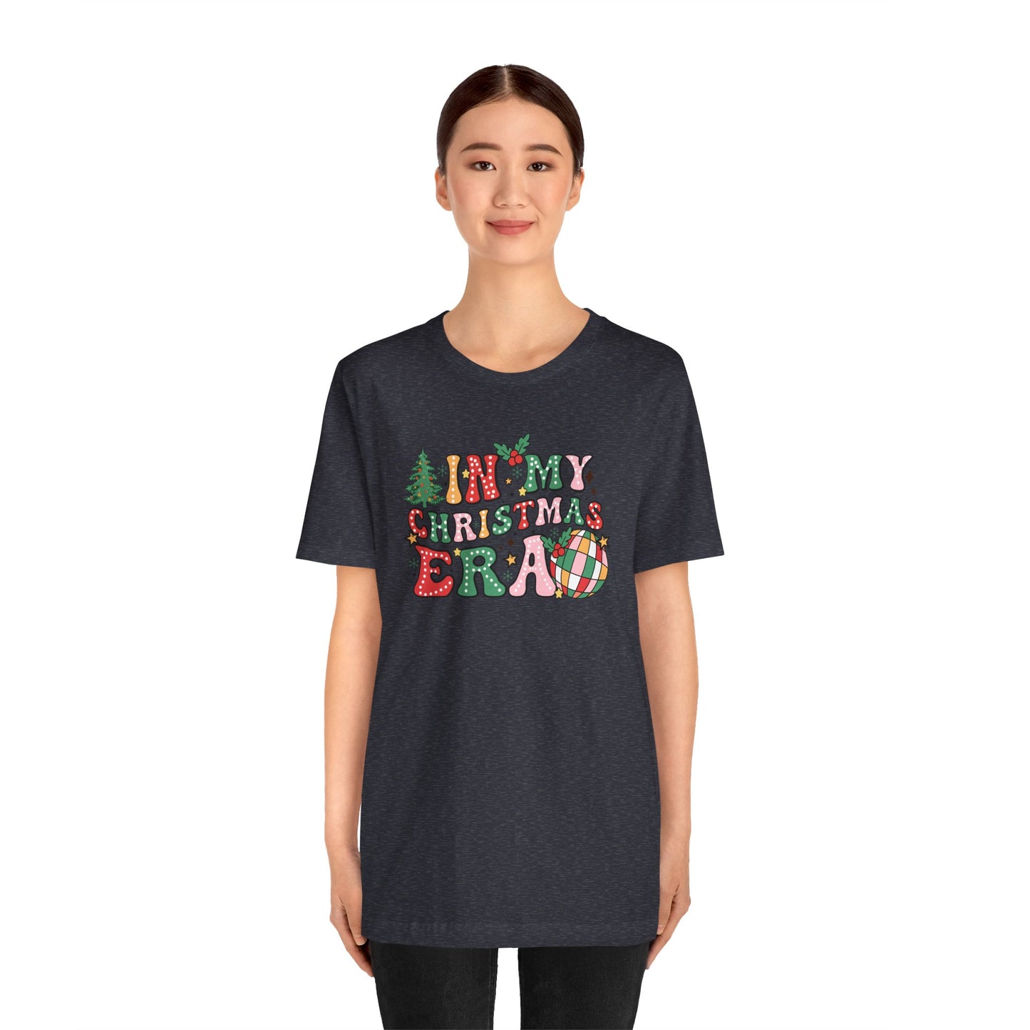 In My Christmas Era T-Shirt – Groovy Holiday Doodle Design, Festive Unisex Tee, Soft Cotton Shirt for Celebrating the Season with Style