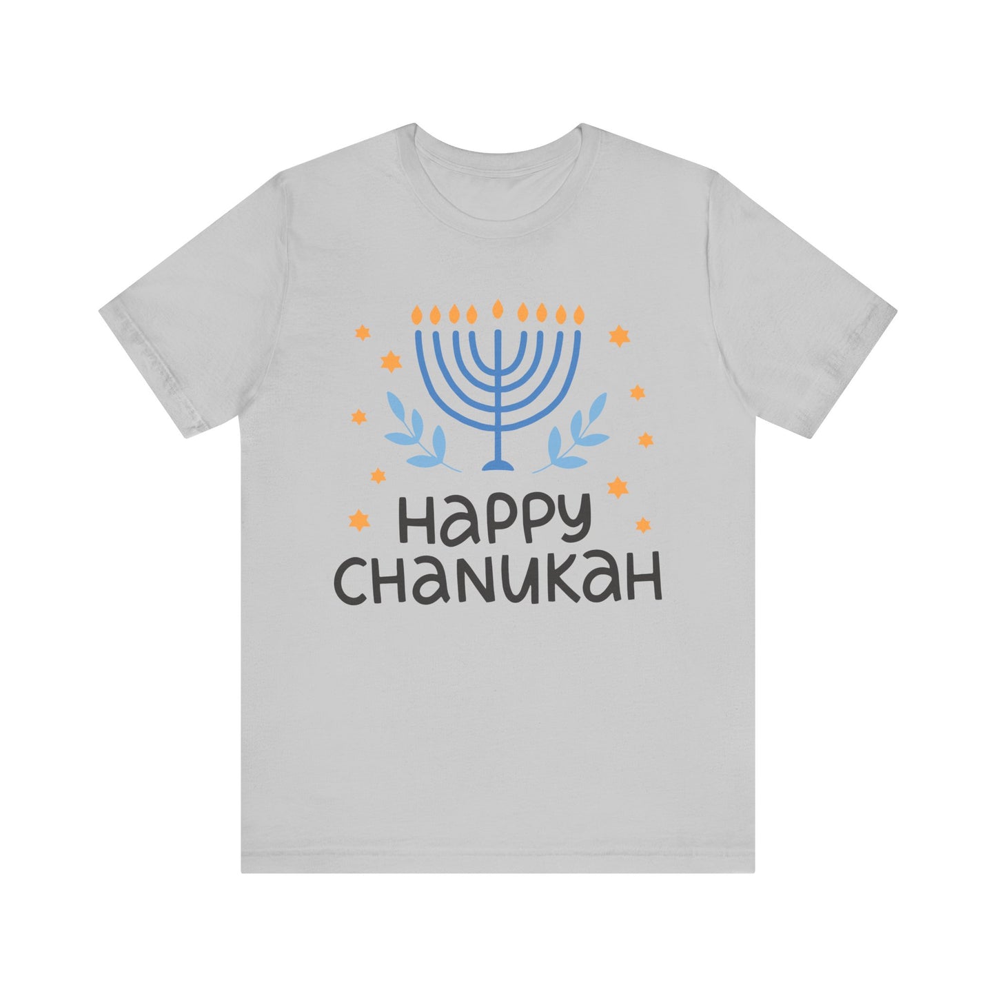 Happy Hanukkah T-Shirt - Festive Jewish Holiday Tee Unisex Jersey Short Sleeve Tee