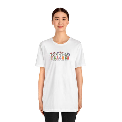 Helping Little Minds to Grow Teacher T-Shirt - Perfect Gift for Educators Unisex Jersey Short Sleeve Tee