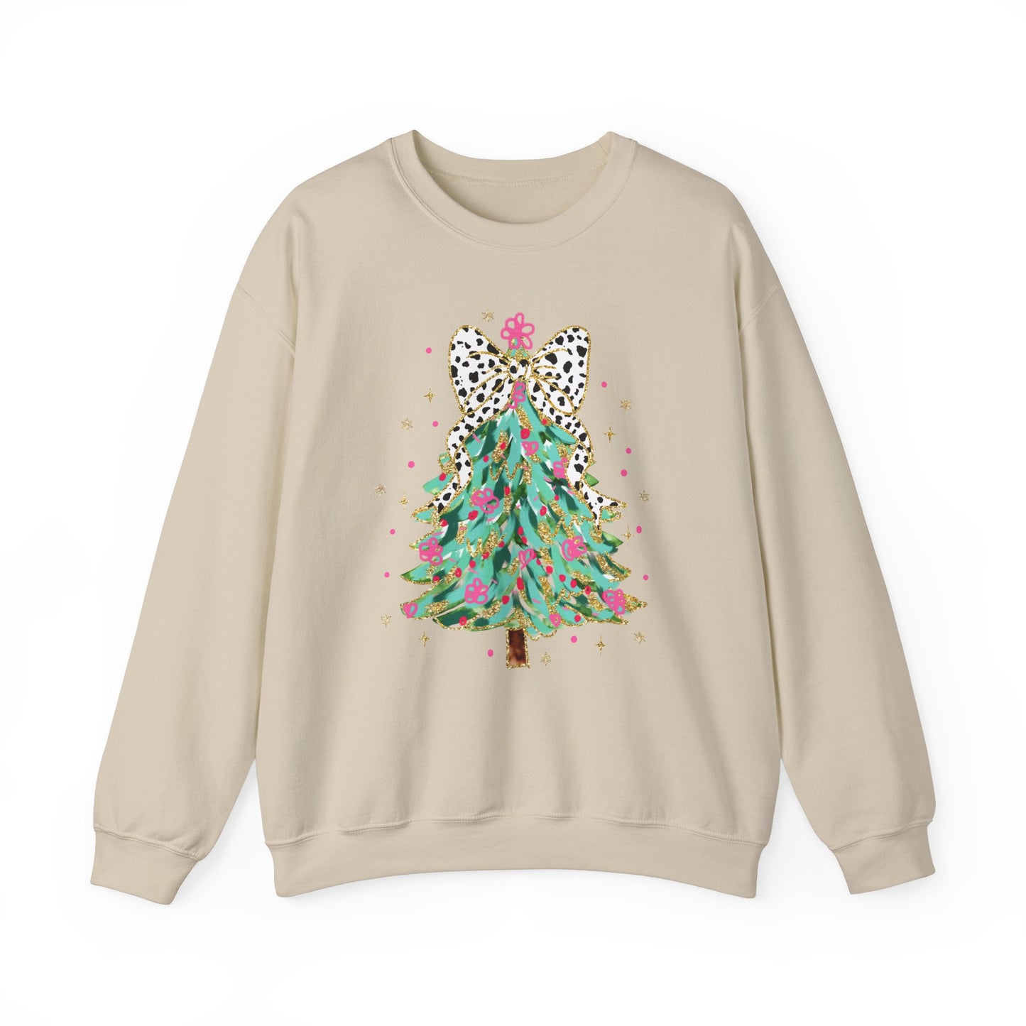 Christmas tree bow sweatshirt