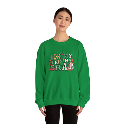 In My Christmas Era Sweatshirt – Groovy Holiday Doodle Design, Festive Gildan 18000 Crewneck, Cozy Unisex Sweater for Celebrating the Season