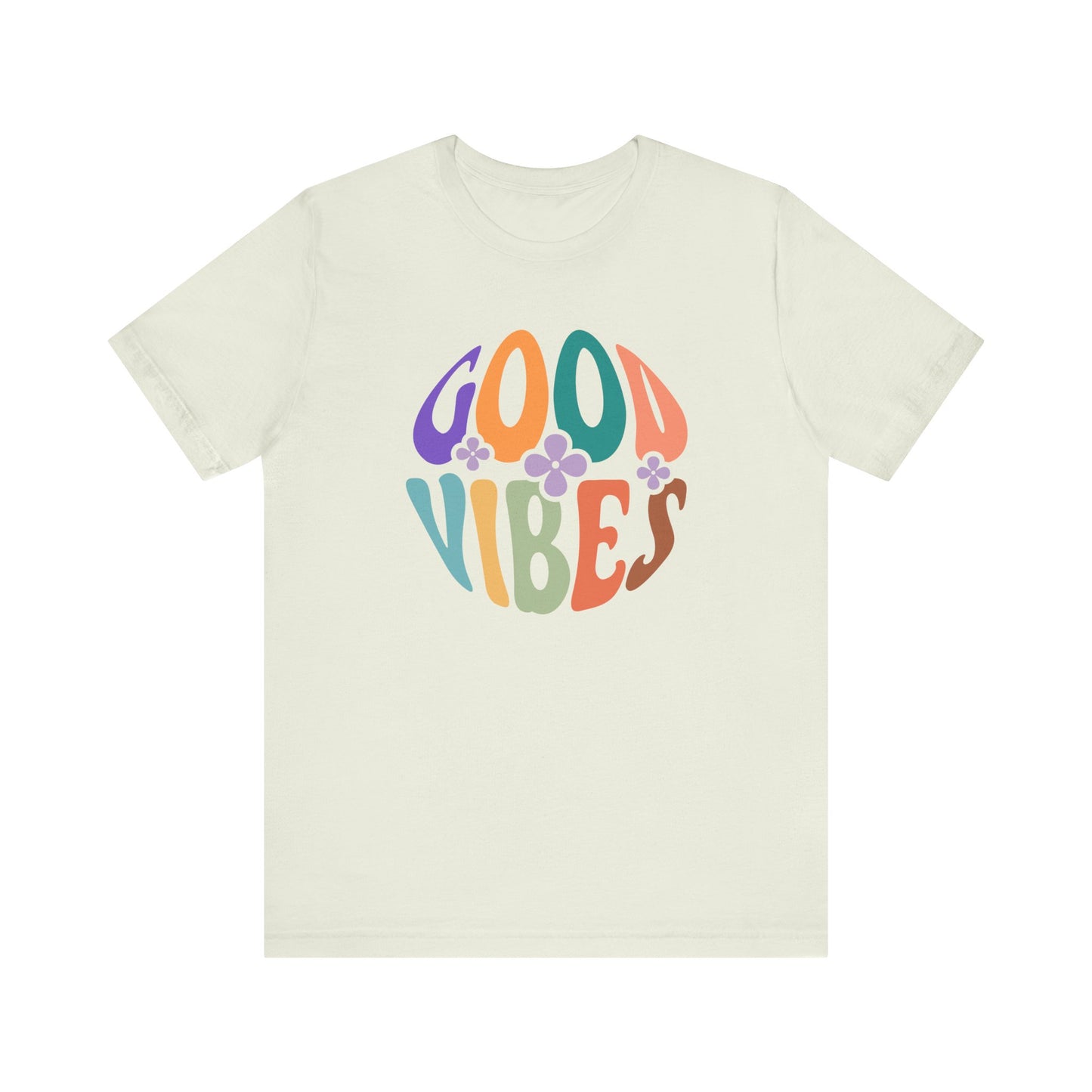 Good Vibes Retro Vintage Tee Unisex Jersey Short Sleeve Tee