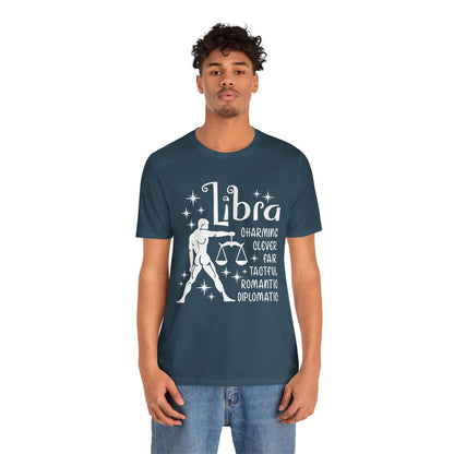 Libra Zodiac T-Shirt - Balanced & Charming Libra Tee for Astrology Lovers