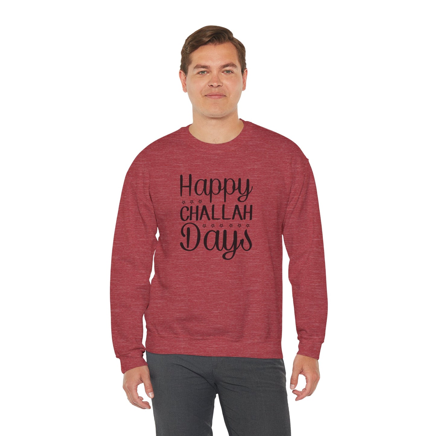 Happy Challah Days Sweatshirt - Cozy & Fun Holiday Apparel Unisex Heavy Blend™ Crewneck Sweatshirt