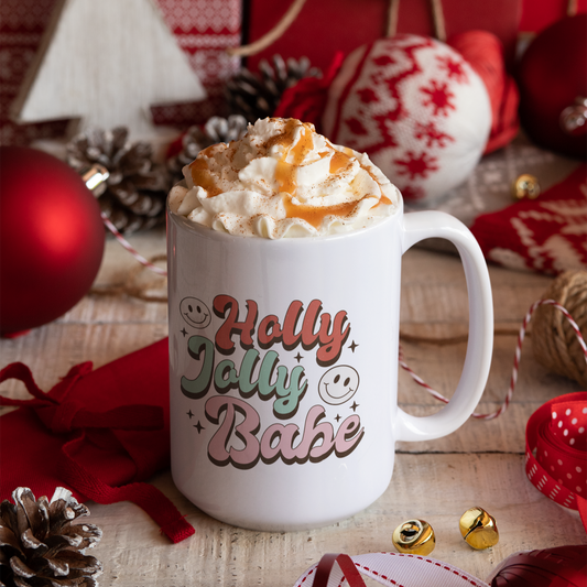 Holly Jolly Babe Holiday Mug