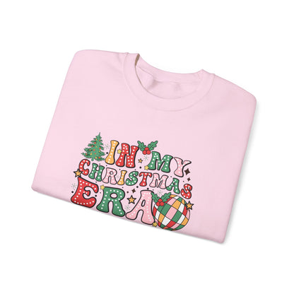 In My Christmas Era Sweatshirt – Groovy Holiday Doodle Design, Festive Gildan 18000 Crewneck, Cozy Unisex Sweater for Celebrating the Season