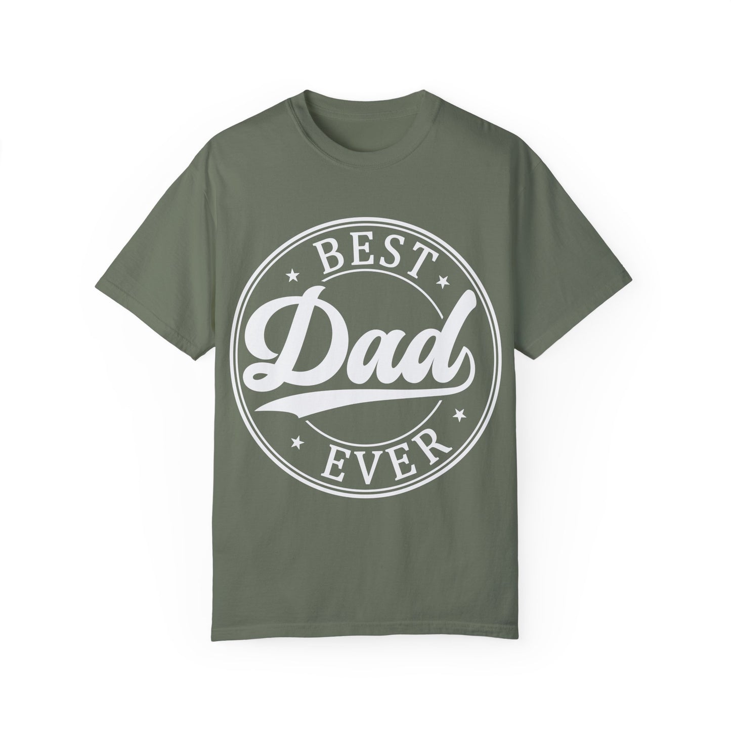 Best Dad Ever Retro Tee - Cool Dad Gift for Father's Day Unisex Garment-Dyed T-shirt