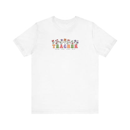 Helping Little Minds to Grow Teacher T-Shirt - Perfect Gift for Educators Unisex Jersey Short Sleeve Tee