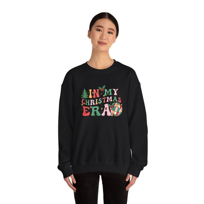 In My Christmas Era Sweatshirt – Groovy Holiday Doodle Design, Festive Gildan 18000 Crewneck, Cozy Unisex Sweater for Celebrating the Season