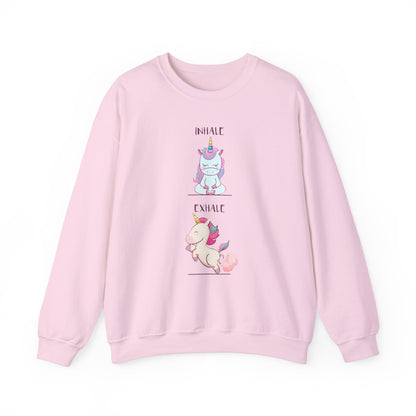 Inhale Exhale Unicorn sweatshirt