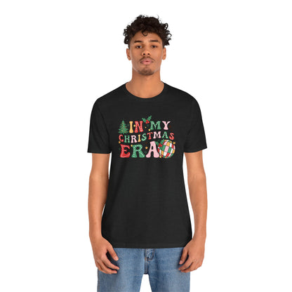 In My Christmas Era T-Shirt – Groovy Holiday Doodle Design, Festive Unisex Tee, Soft Cotton Shirt for Celebrating the Season with Style