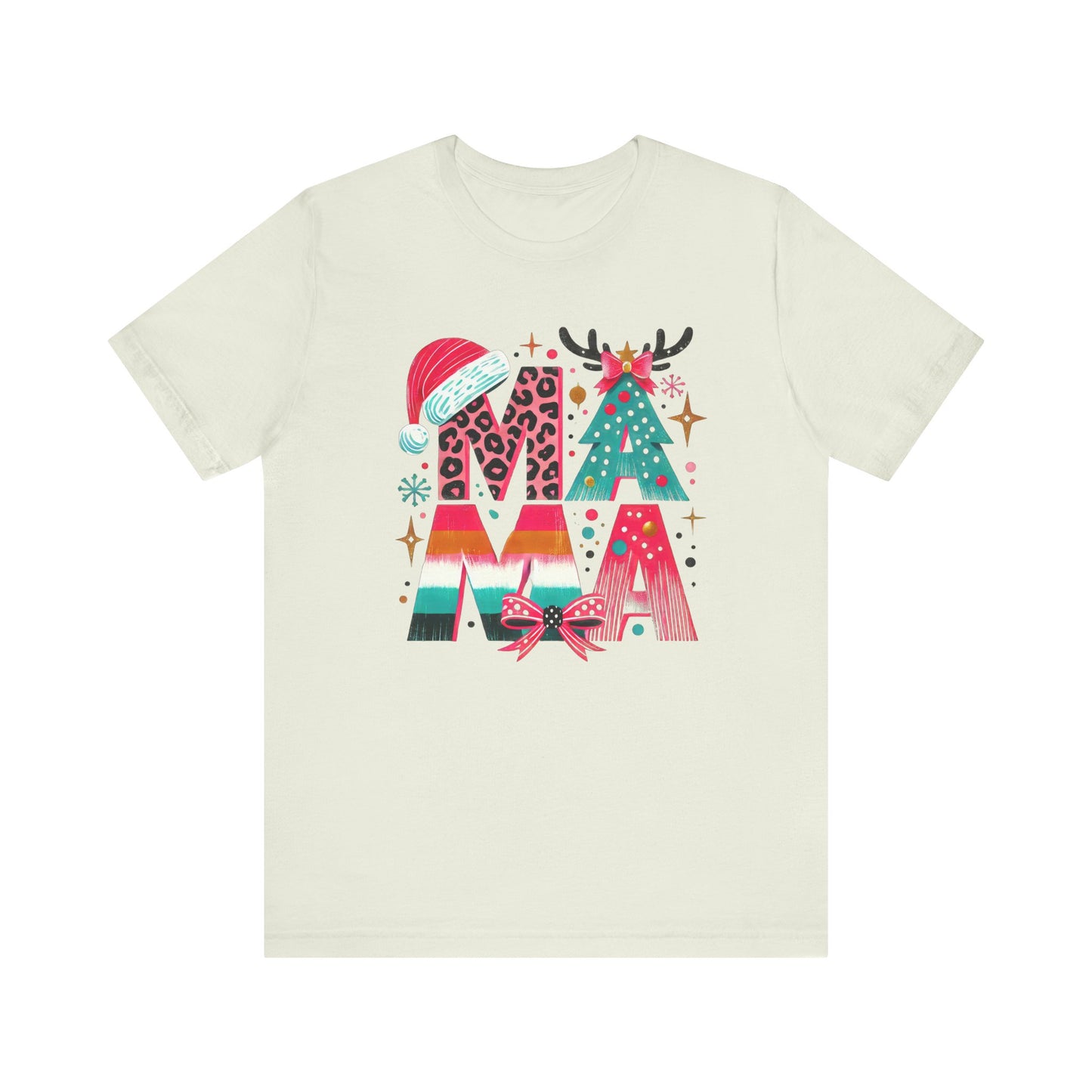 Colorful Christmas MOM T-Shirt – Fun Holiday Design for Moms, Festive Unisex Shirt for Celebrating the Season