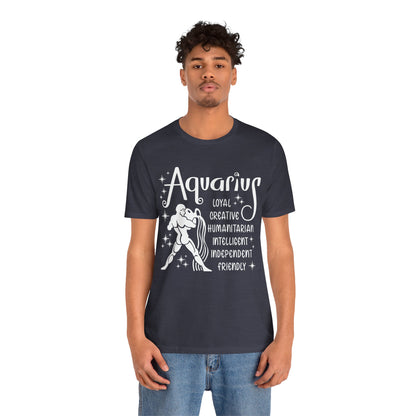 Aquarius Zodiac T-Shirt - Unique & Visionary Aquarius Tee for Astrological Lovers