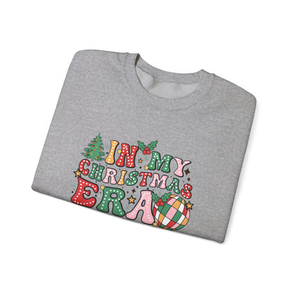 In My Christmas Era Sweatshirt – Groovy Holiday Doodle Design, Festive Gildan 18000 Crewneck, Cozy Unisex Sweater for Celebrating the Season