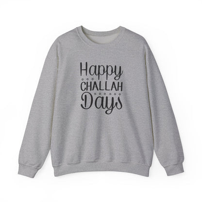 Happy Challah Days Sweatshirt - Cozy & Fun Holiday Apparel Unisex Heavy Blend™ Crewneck Sweatshirt