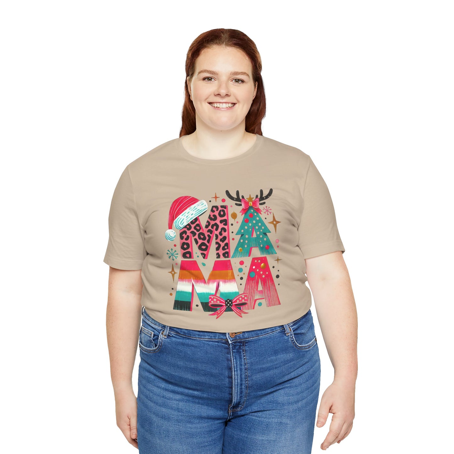 Colorful Christmas MOM T-Shirt – Fun Holiday Design for Moms, Festive Unisex Shirt for Celebrating the Season