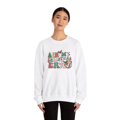 In My Christmas Era Sweatshirt – Groovy Holiday Doodle Design, Festive Gildan 18000 Crewneck, Cozy Unisex Sweater for Celebrating the Season