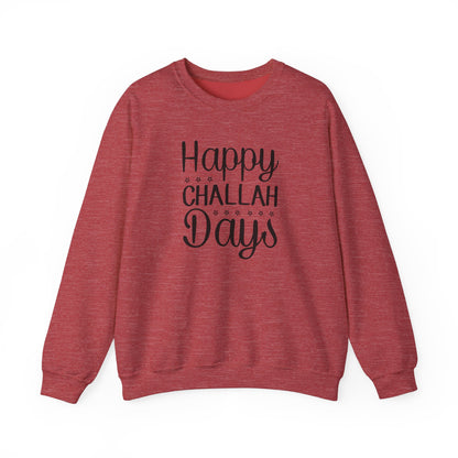 Happy Challah Days Sweatshirt - Cozy & Fun Holiday Apparel Unisex Heavy Blend™ Crewneck Sweatshirt