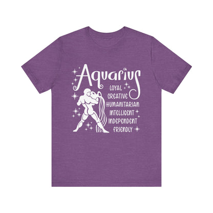 Aquarius Zodiac T-Shirt - Unique & Visionary Aquarius Tee for Astrological Lovers