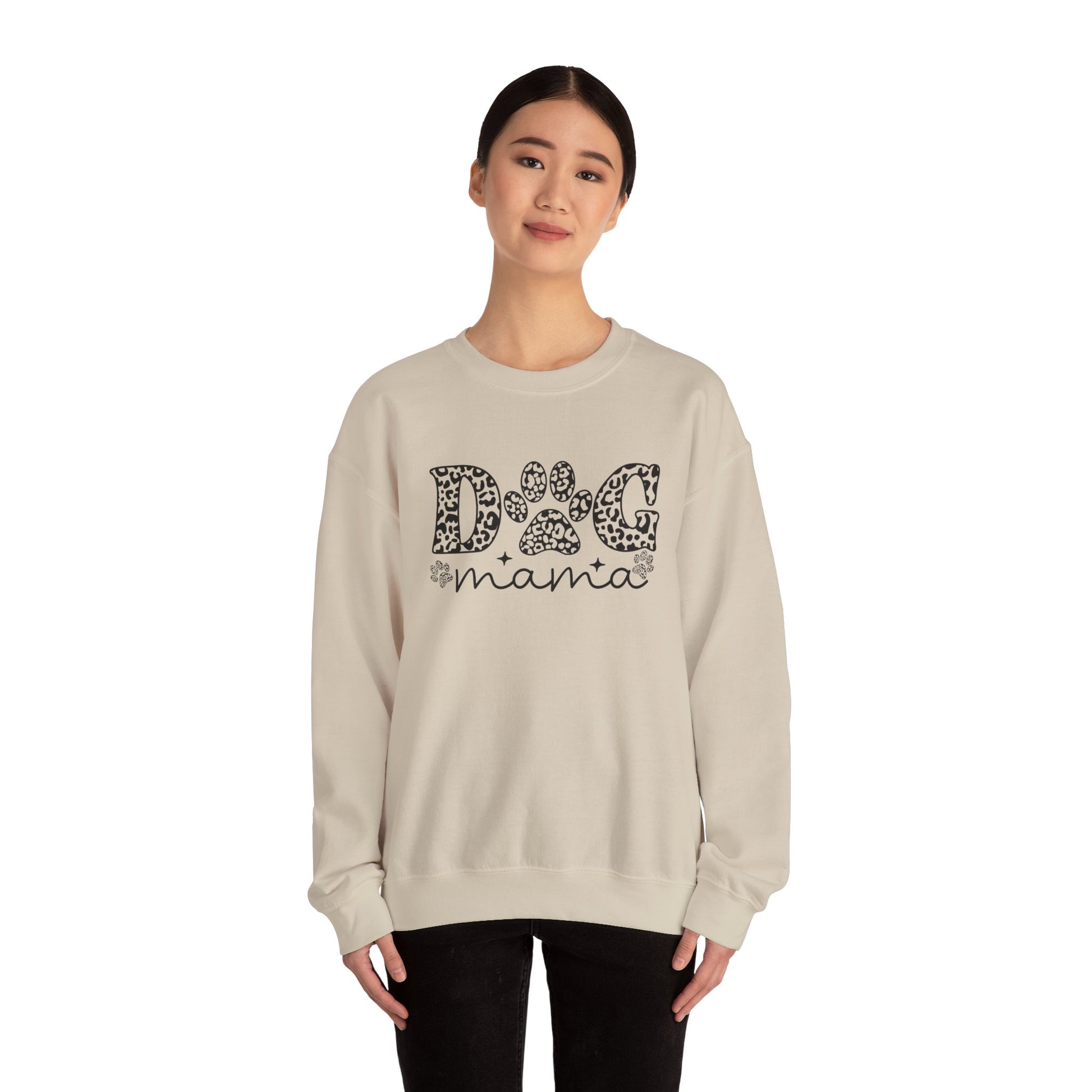 Dog Mama sweatshirt with leopard print