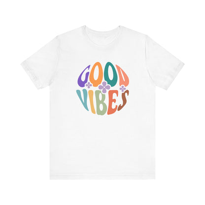 Good Vibes Retro Vintage Tee Unisex Jersey Short Sleeve Tee