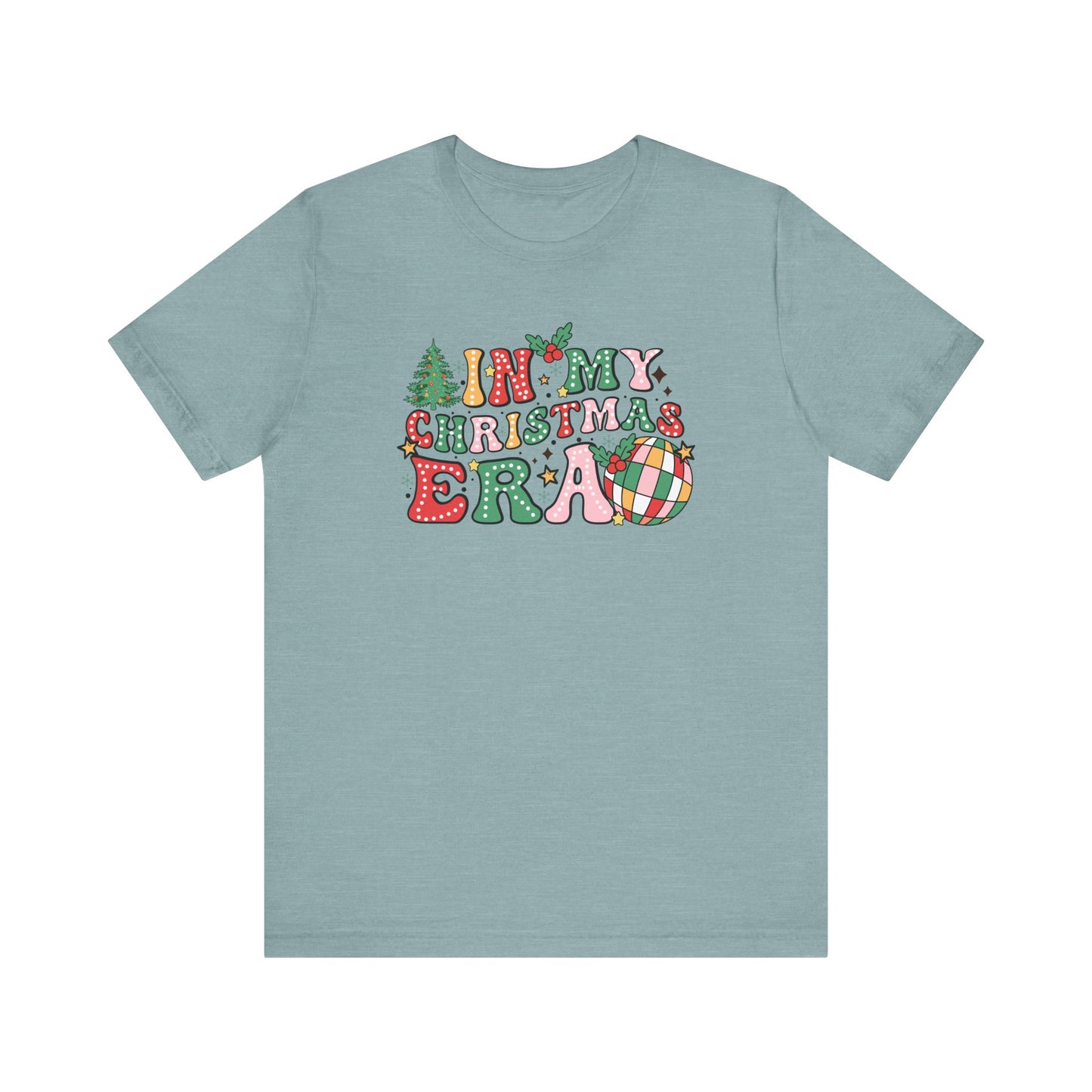 In My Christmas Era T-Shirt – Groovy Holiday Doodle Design, Festive Unisex Tee, Soft Cotton Shirt for Celebrating the Season with Style