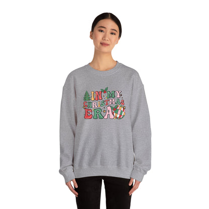 In My Christmas Era Sweatshirt – Groovy Holiday Doodle Design, Festive Gildan 18000 Crewneck, Cozy Unisex Sweater for Celebrating the Season