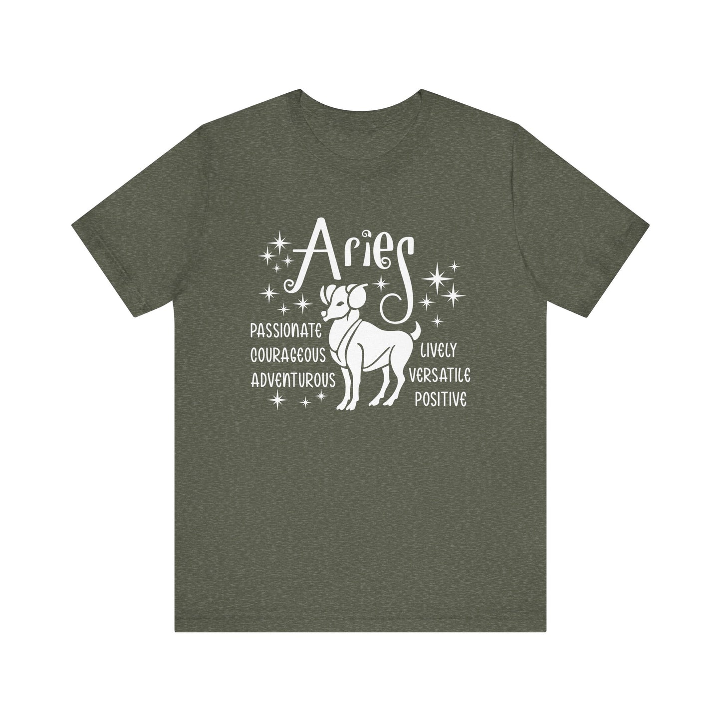 Aries Zodiac T-Shirt - Bold & Fiery Aries Tee for Astrological Lovers Unisex Jersey Short Sleeve Tee