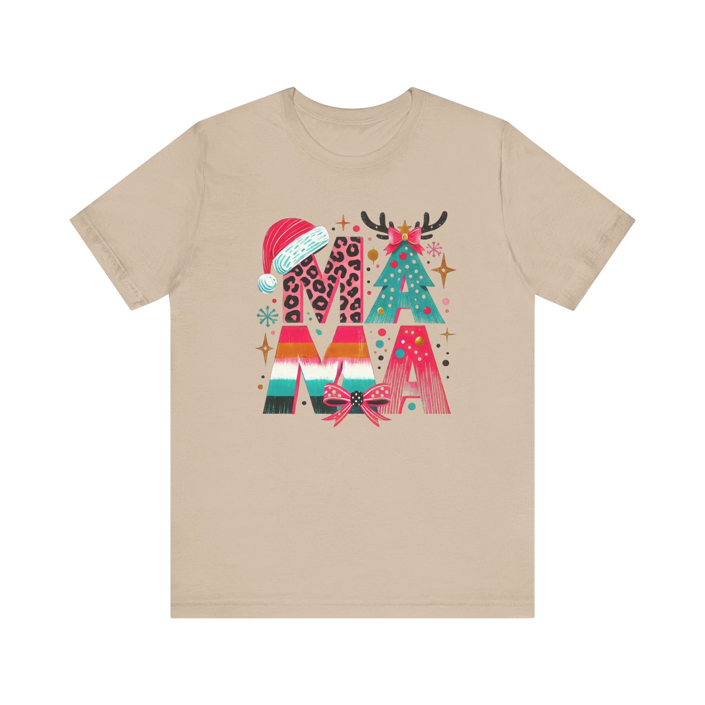 Colorful Christmas MOM T-Shirt – Fun Holiday Design for Moms, Festive Unisex Shirt for Celebrating the Season