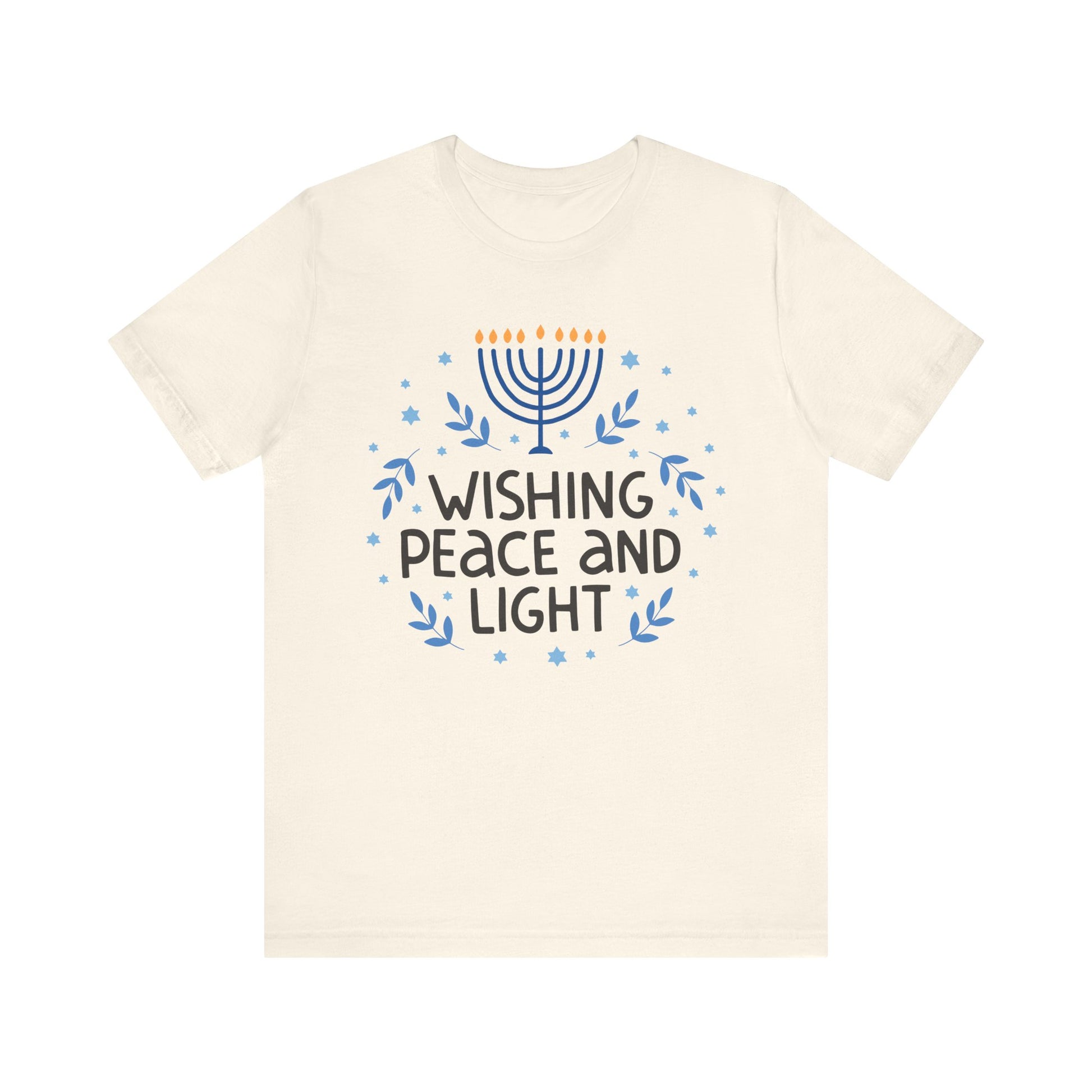 Wishing you peace and light cream hanukkah shirt