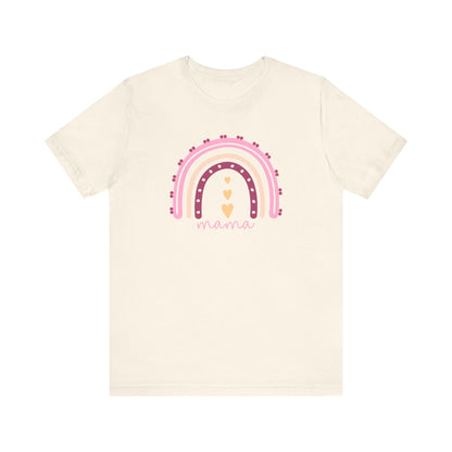 Boho Rainbow Mama Tee Shirt - Unisex Jersey Short Sleeve Tee for Mom and Her